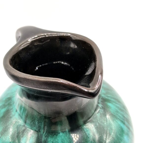 Vtg Blue Mountain Pottery BMP Blue/Green Drip Glaze Pitcher 4x5" Retro MCM VGC - Picture 9 of 10